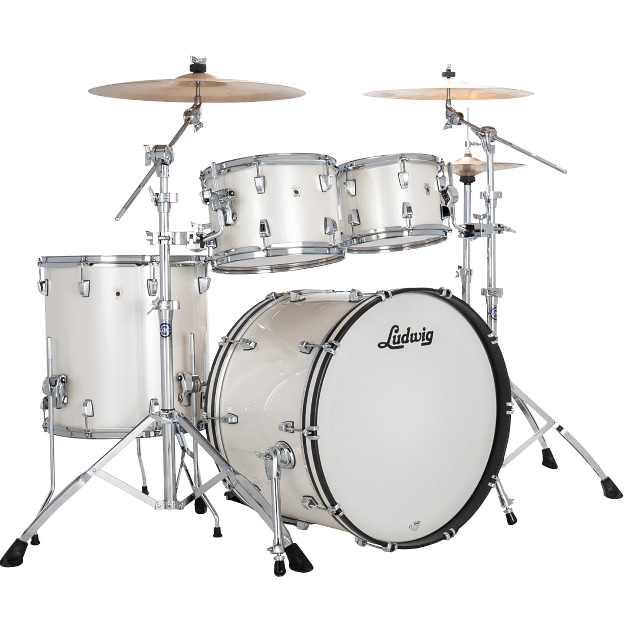 Ludwig NeuSonic MOD2 4-piece Acoustic Drum Set Shell Pack Silver Silk