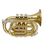 Stagg Bb Pocket Trumpet, ML Bore, Brass Body