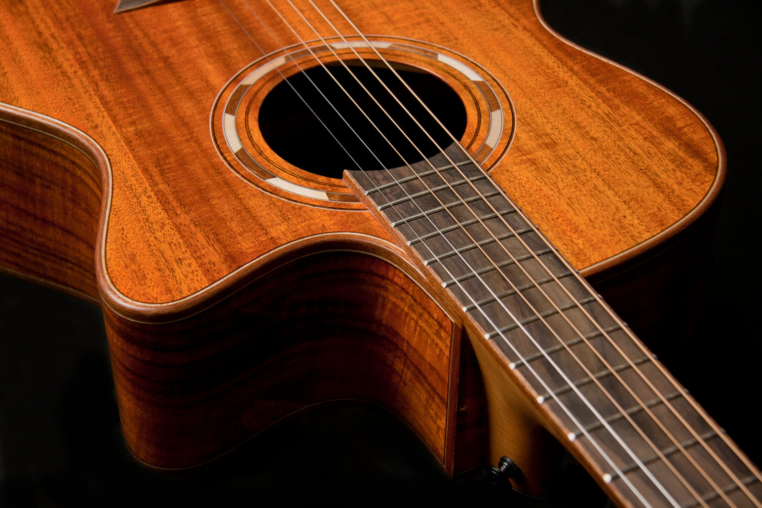 Washburn Comfort Deluxe 55 Series Grand Auditorium Acoustic Electric Guitar Koa
