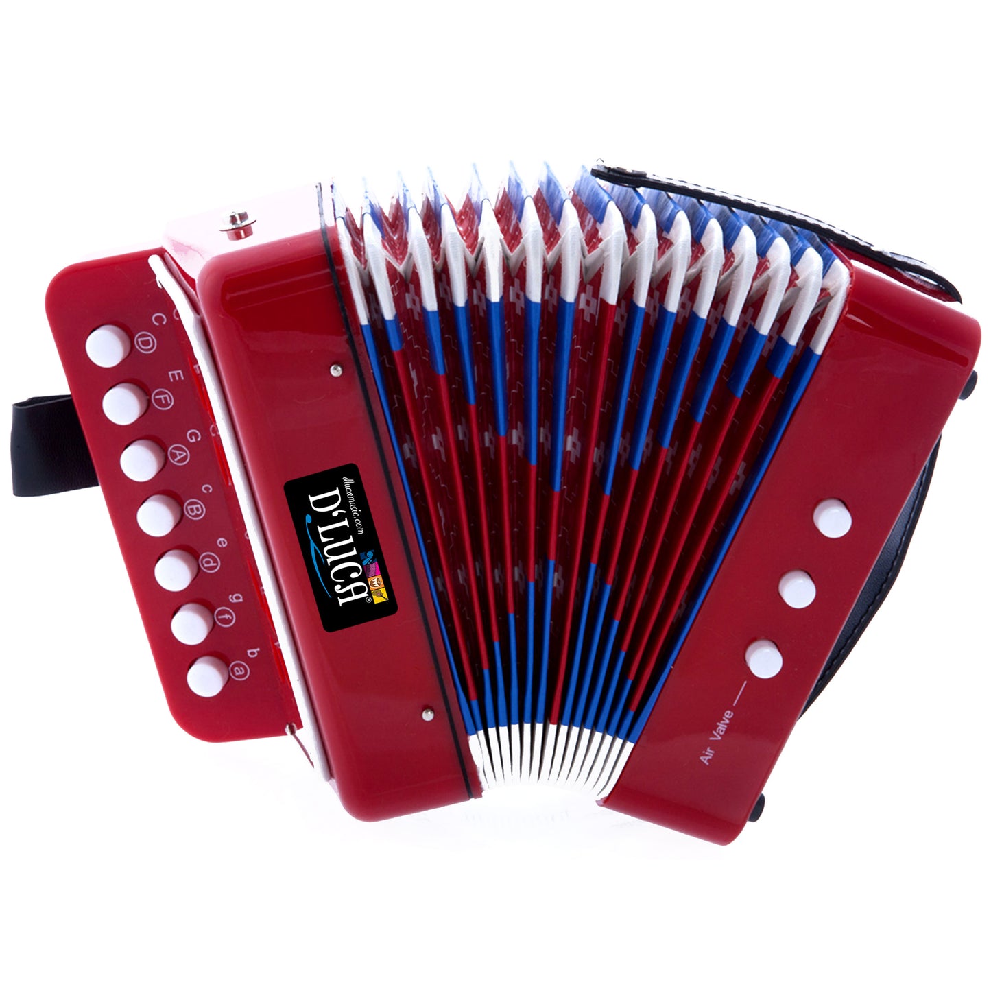 D'Luca Kids Series Button Accordion, Red