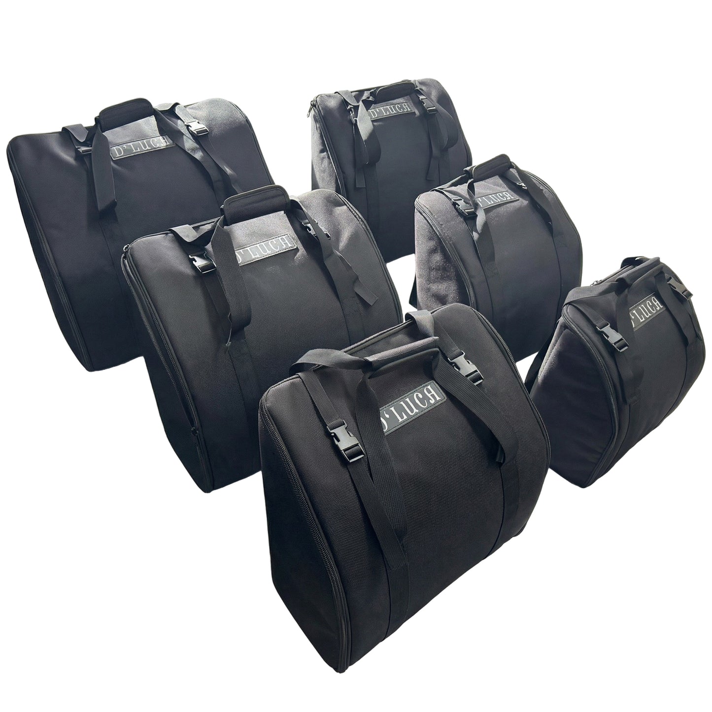 D'Luca BG Series Accordion Gig Bag for 12 Bass, 1, 2 and 3 Row Buttons, Black