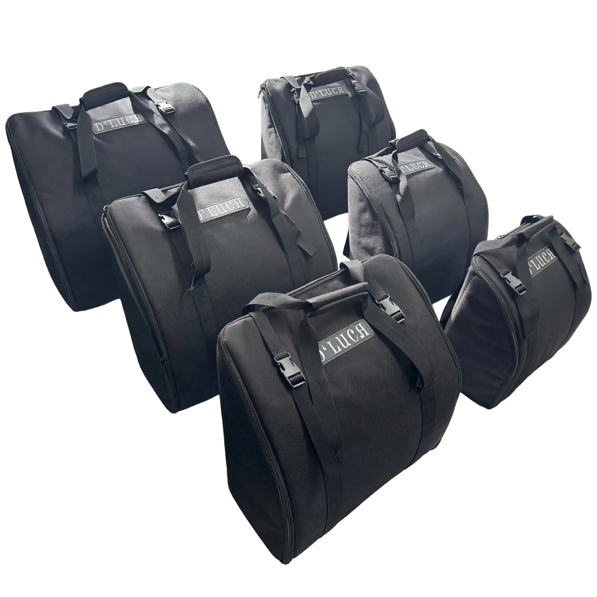 D'Luca BG Series Accordion Gig Bag for 12 Bass, 1, 2 and 3 Row Buttons, Black