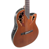 Ovation Celebrity Elite E-Acoustic Classic Guitar CE44C-4A, MS/Mid/Cutaway, Natural Gloss
