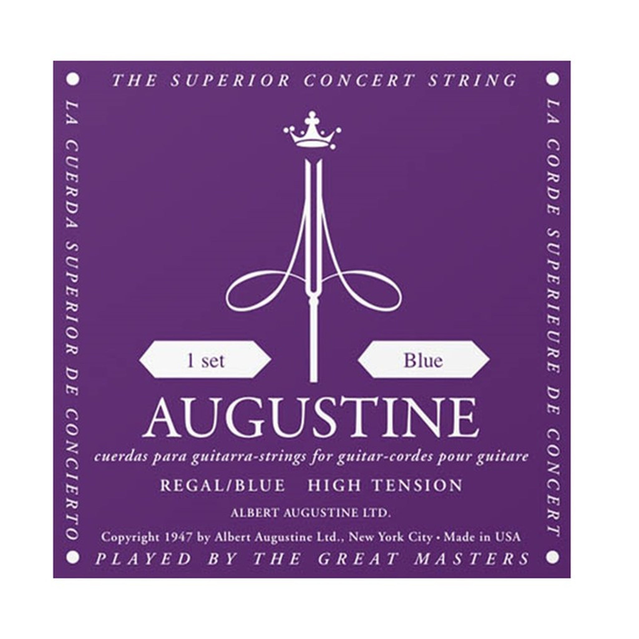 Augustine Nylon Guitar String, Regal Blue Label Set