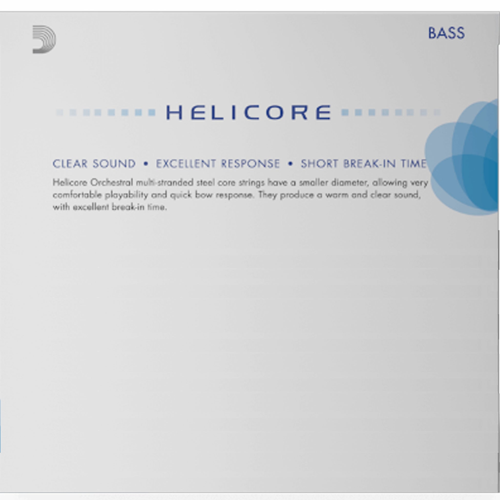 D'Addario Helicore Orchestral Bass Single G String 1/8 Scale Medium Bulk 10 Pack