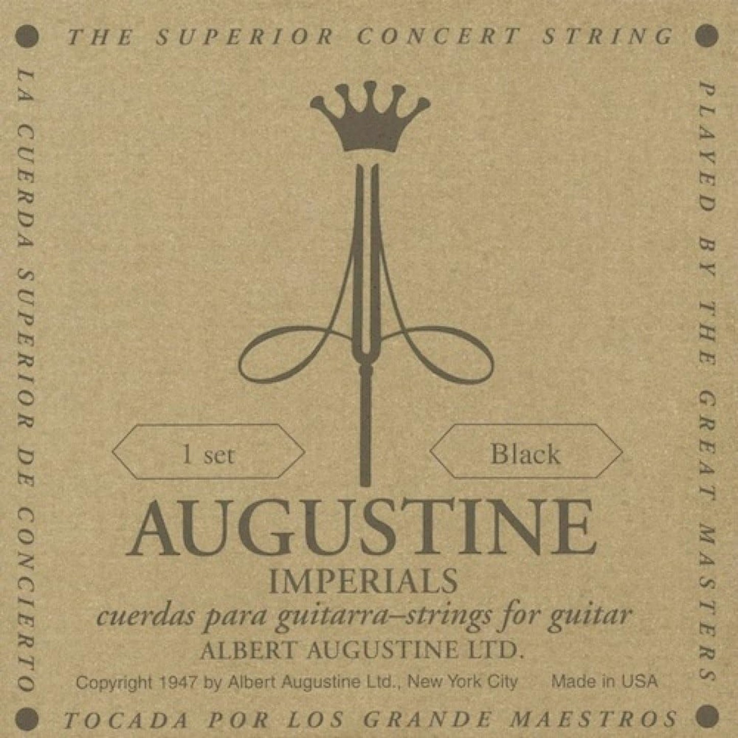 Augustine Nylon Guitar String, Imperial Black Label Set