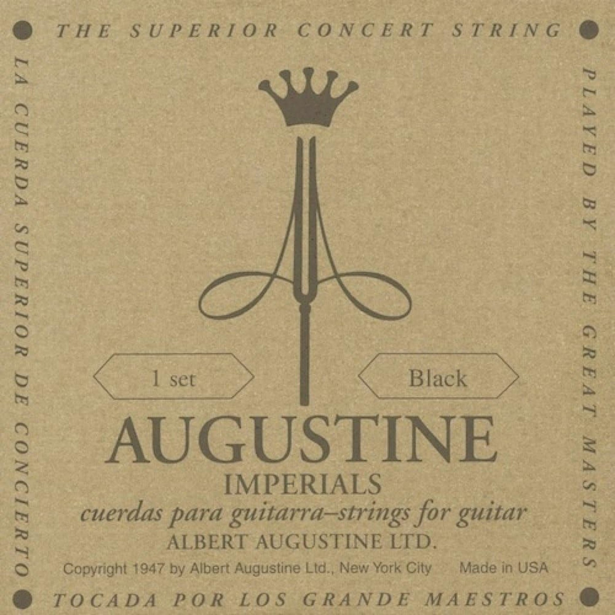 Augustine Nylon Guitar String, Imperial Black Label Set