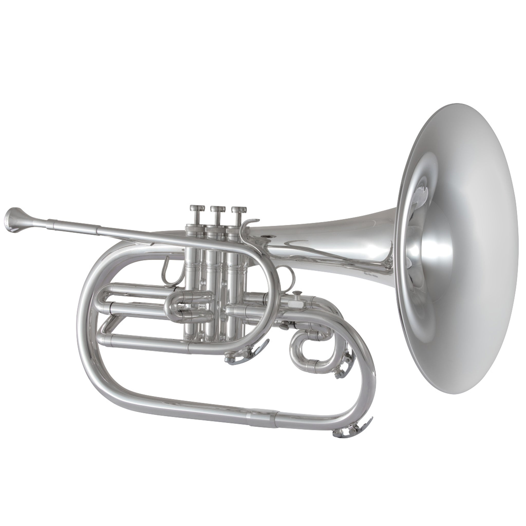 King KMH611S Ultimate Marching French Horn Outfit Silver Plated