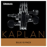 D'Addario Kaplan Non-Whistling Violin Aluminum Wound E String, 4/4 Bulk 10-Pack