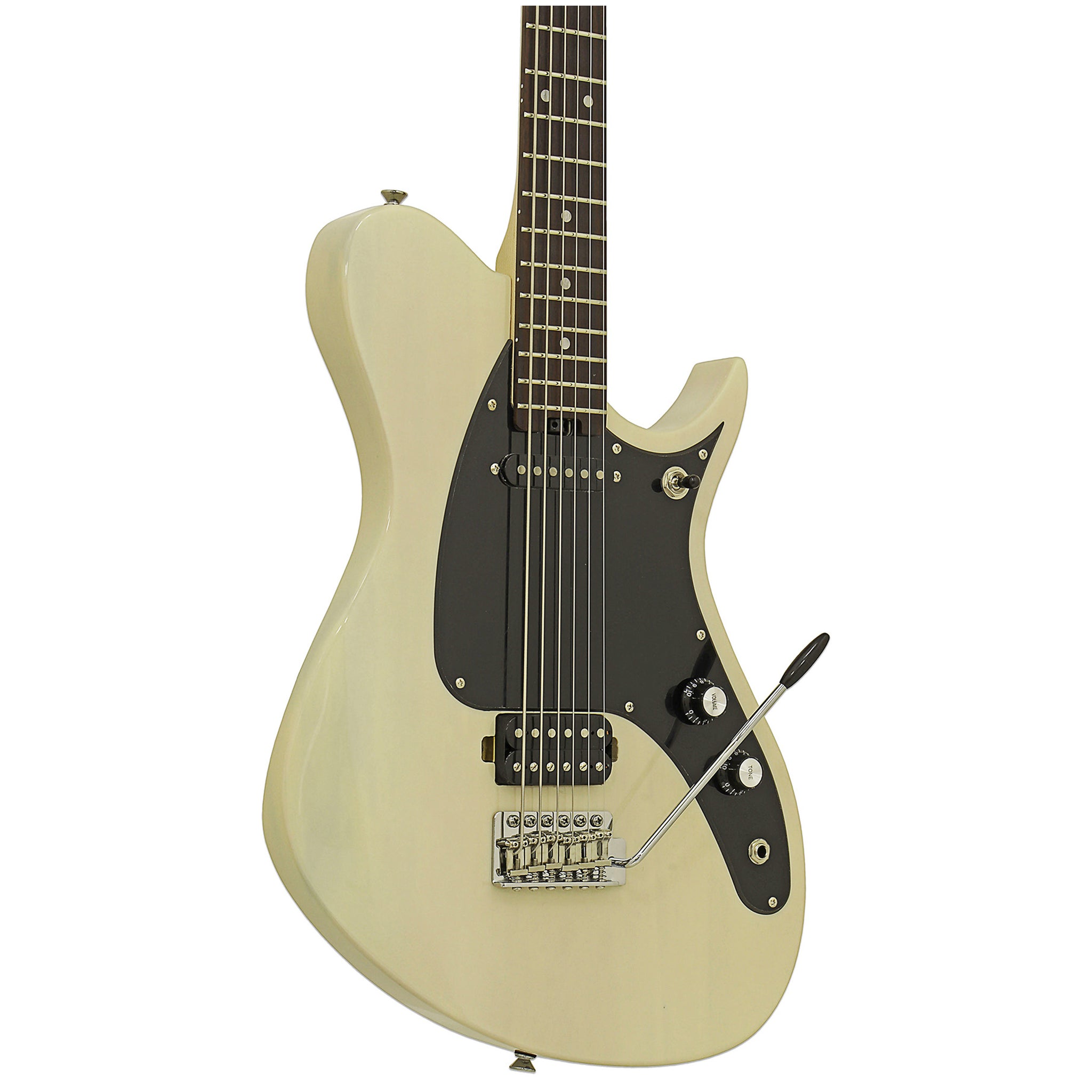Aria Electric Baritone Guitar Vintage White
