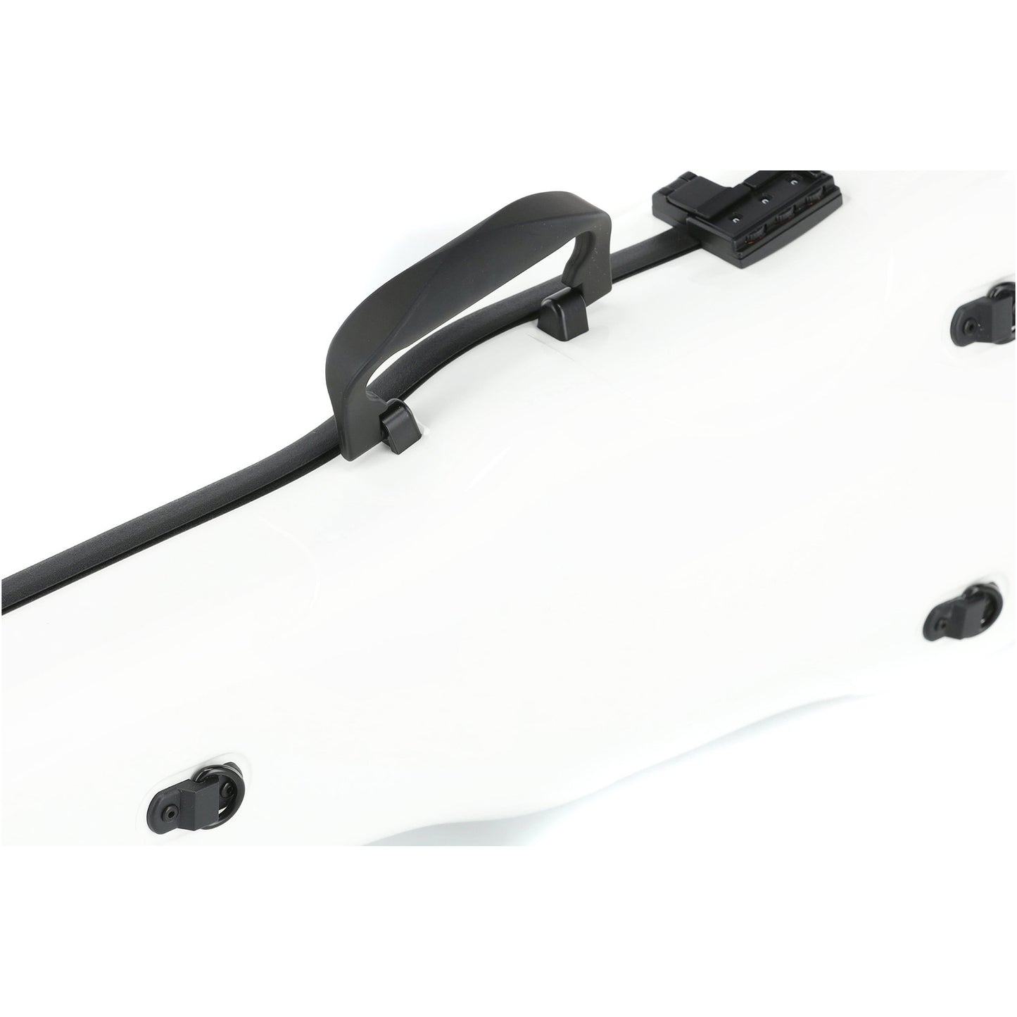 GEWA Violin Case, Air 1.7, Shaped, 4/4, White/Black, High Gloss, w/Subway Handle
