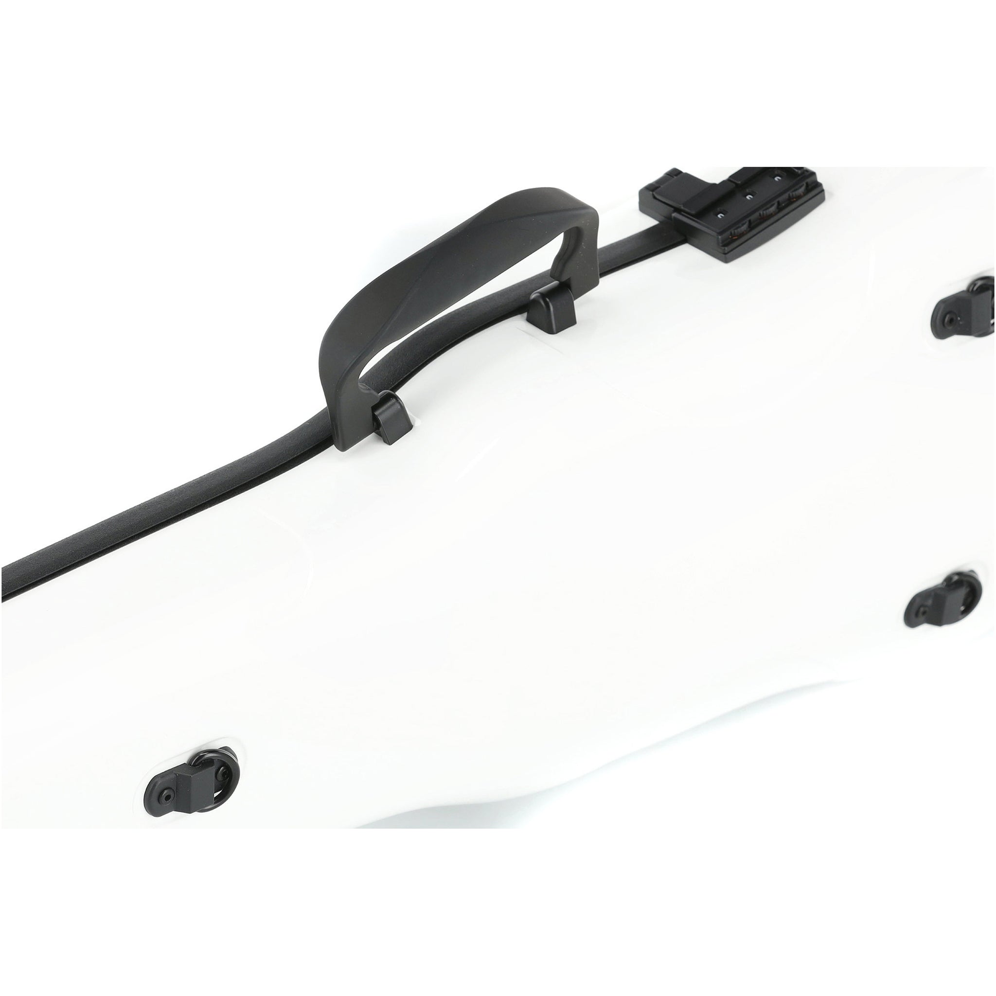 GEWA Violin Case, Air 1.7, Shaped, 4/4, White/Black, High Gloss, w/Subway Handle