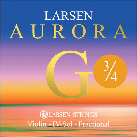 Larsen Aurora, Violin G String, (Synthetic/Silver), 3/4, Medium