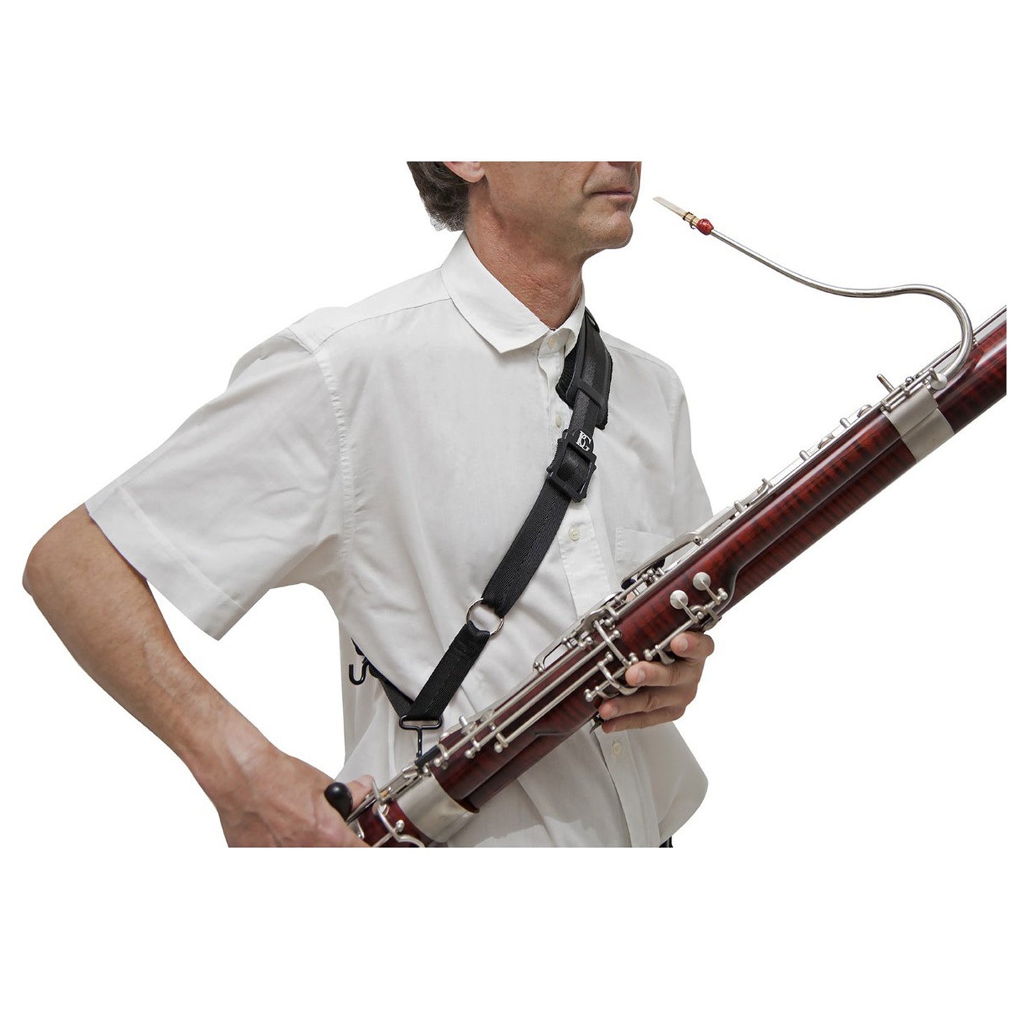 BG Bassoon Shoulder Strap, Leather And Cotton Padding, B02