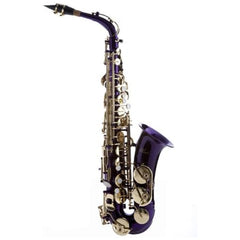 Hawk Colored Student Purple Alto Saxophone with Case, Mouthpiece and Reed