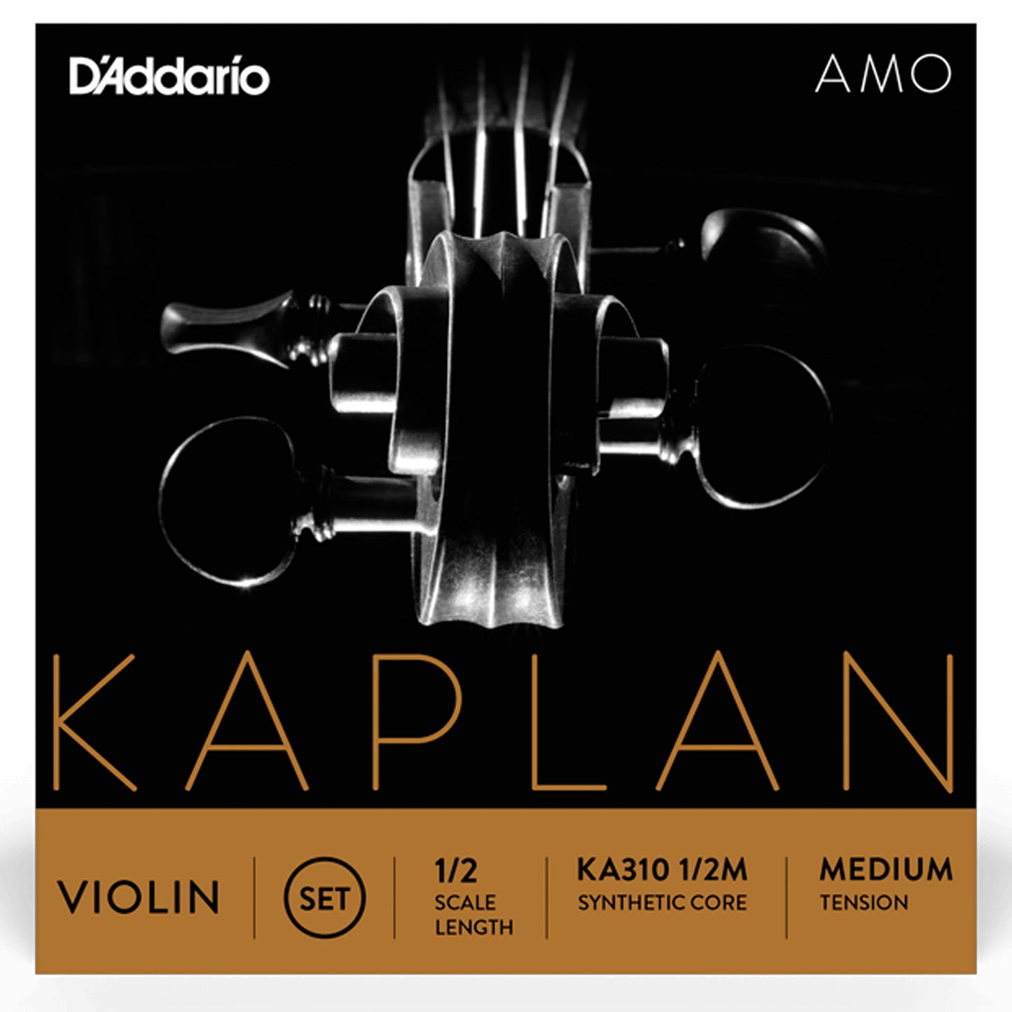 D'Addario Kaplan Amo Violin String Set, 1/2 Scale, Medium Tension