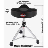 Gibraltar 9000 Series 17" Airtech Mesh Saddle Drum Throne