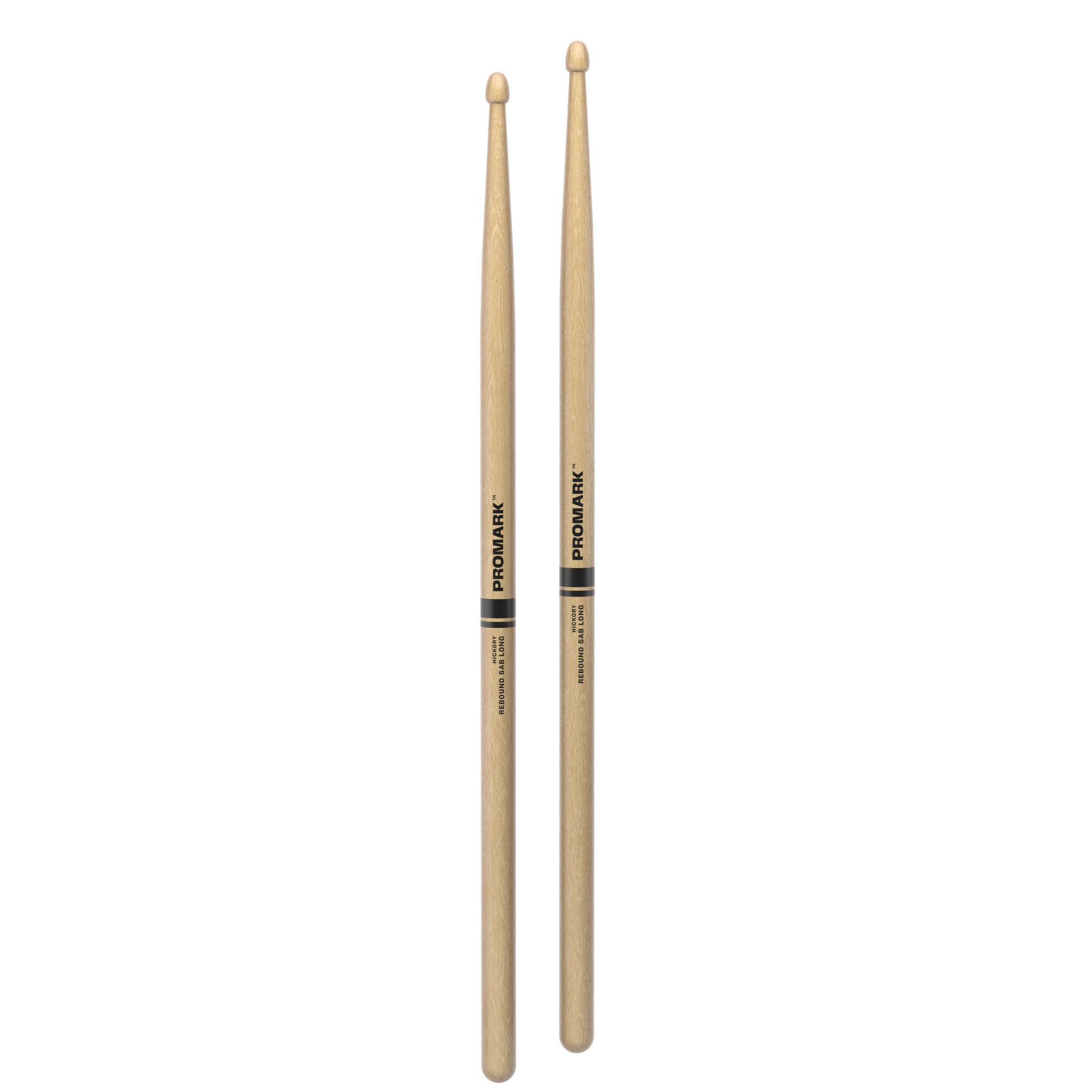 ProMark Rebound 5AB Long Hickory Drumsticks, Acorn Wood Tip