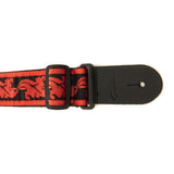 Ovation Guitar Nylon Strap Signature Leaf Ruby Red