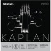 D'Addario Kaplan Vivo Violin E String, 1/4 Scale, Medium Tension