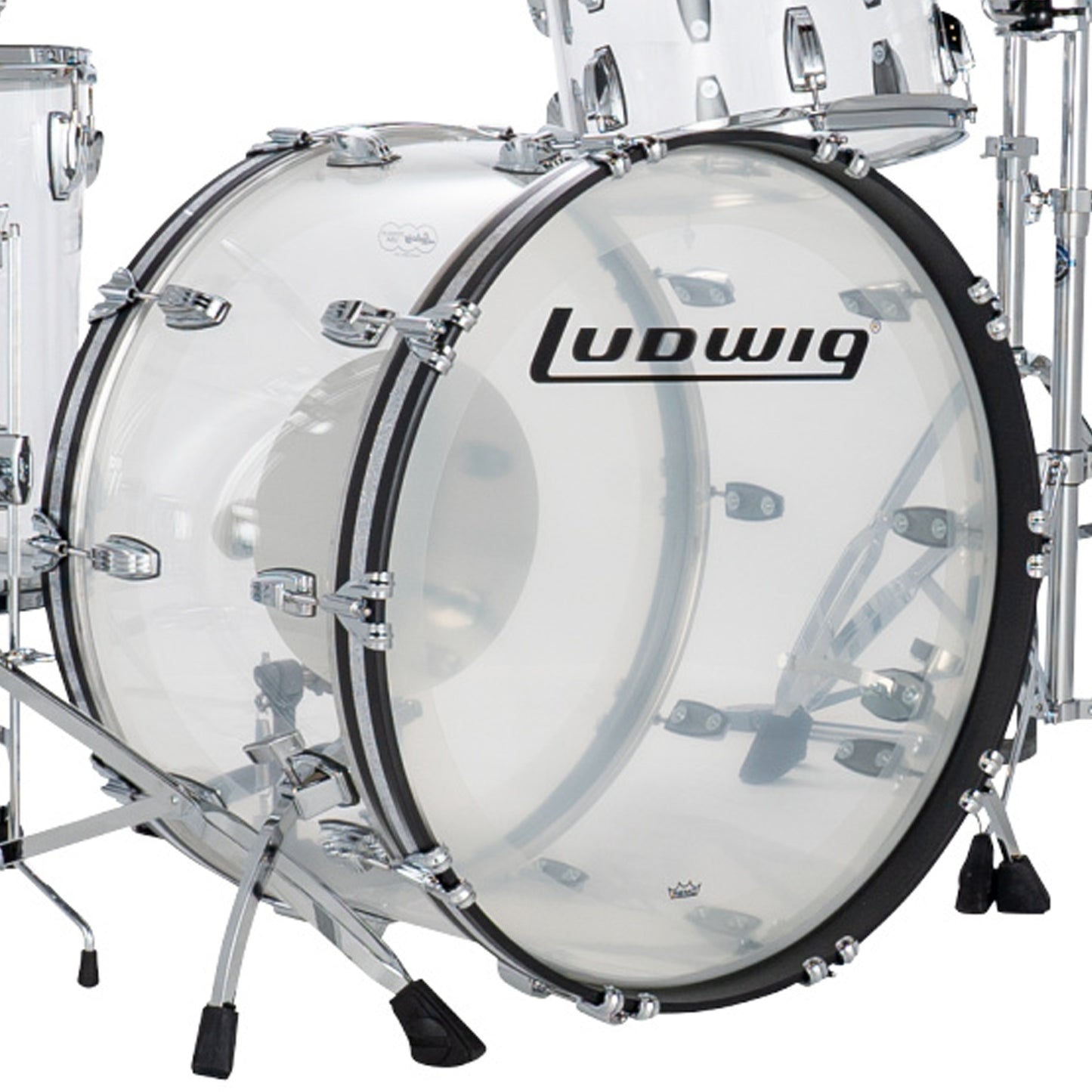 Ludwig Vistalite Pro Beat 3-piece Acoustic Drum Set Shell Pack Clear