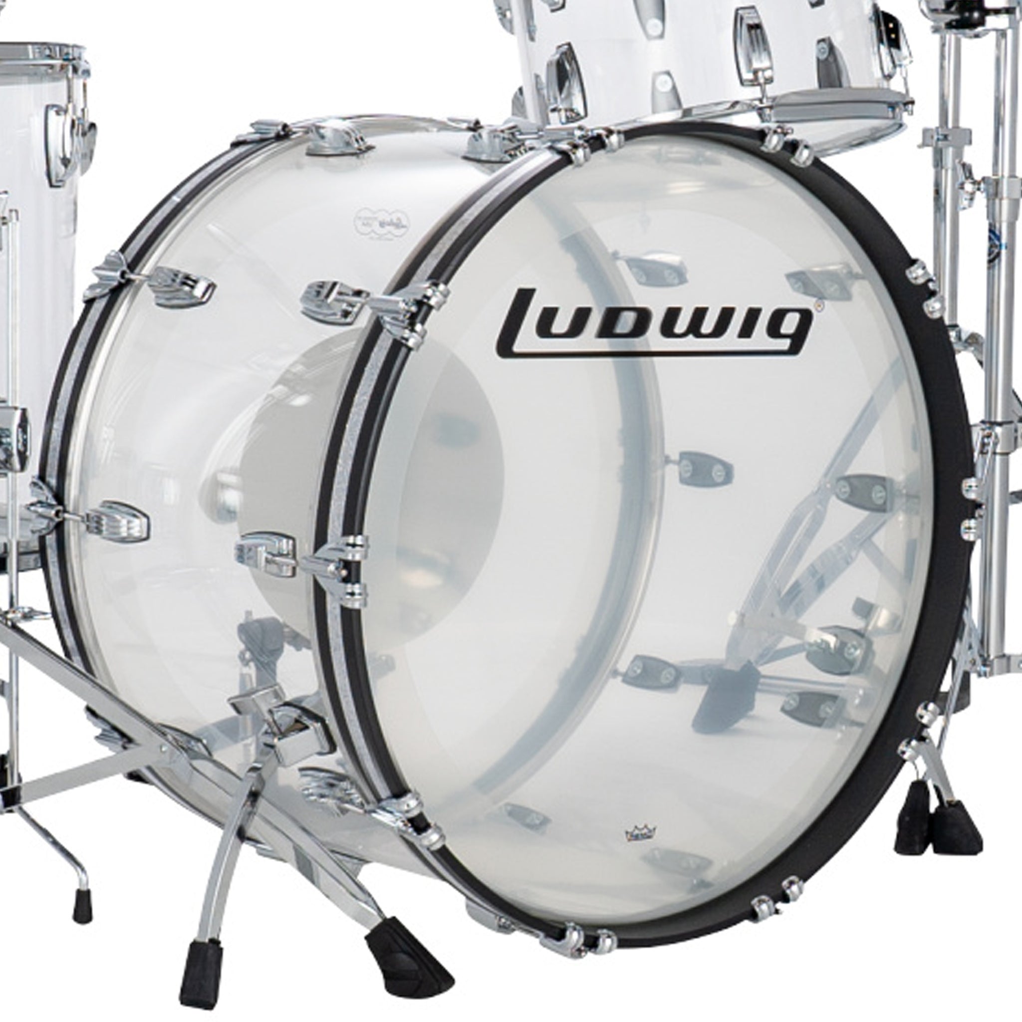 Ludwig Vistalite Pro Beat 3-piece Acoustic Drum Set Shell Pack Clear