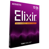 Elixir Phosphor Bronze Acoustic Guitar Strings, NANOWEB, Medium (.013-.056)