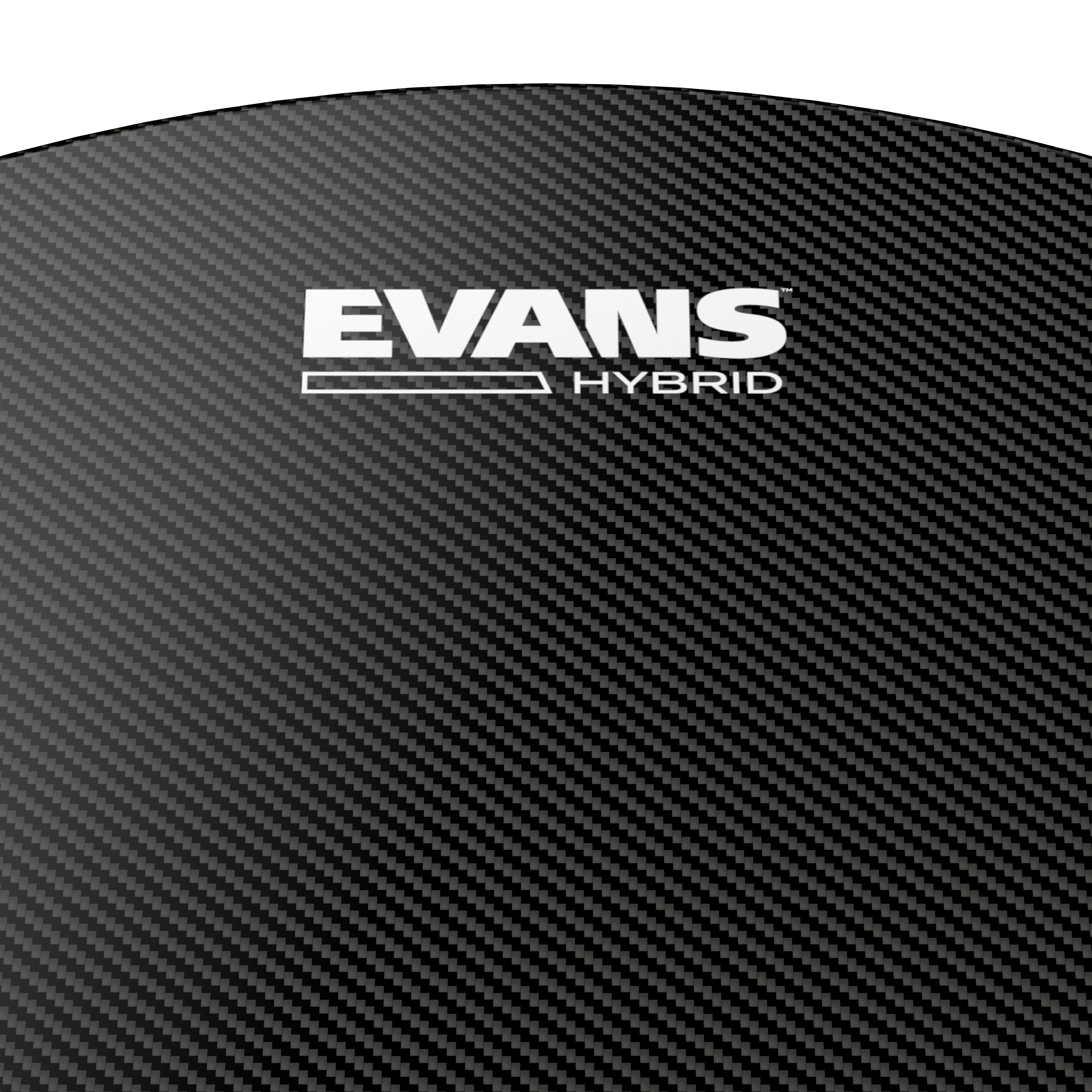 Evans Hybrid Black Marching Snare Drum Head, 14 Inch