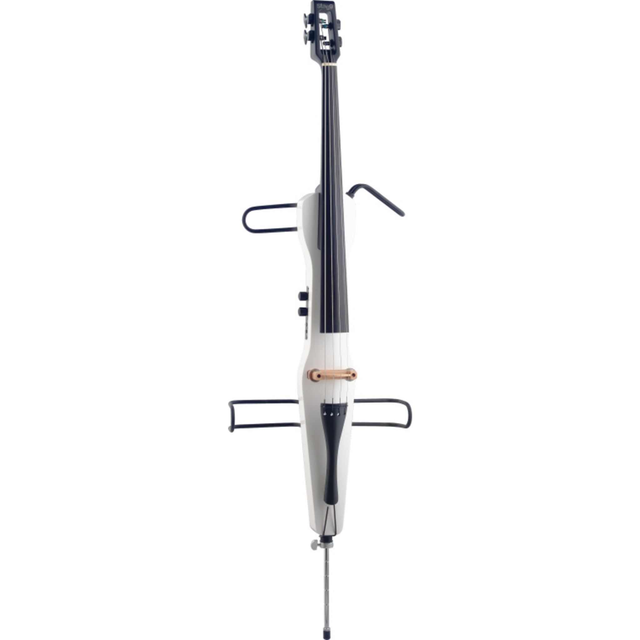 Stagg 4/4 Electric Cello With Gigbag, White