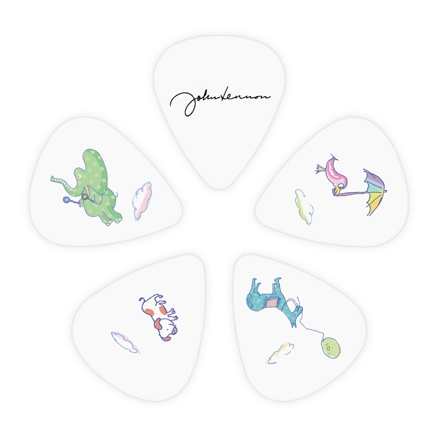 D'Addario John Lennon Art Series Picks - Imagine Animals