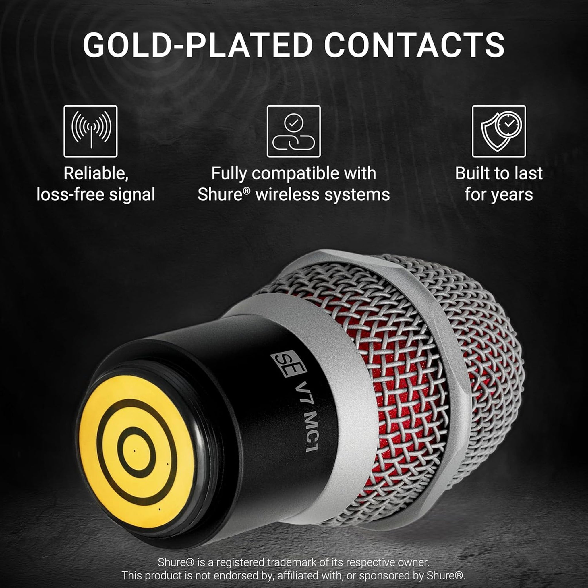 sE Electronics V7 Mic Capsule, Supercardioid for Shure Wireless Red MP03 pouch