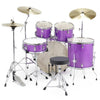 Dixon Spark 5pc Drum Set Purple Sparkle Complete Outfit