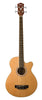 Washburn AB5 Cutaway Acoustic Electric Bass Guitar. Natural