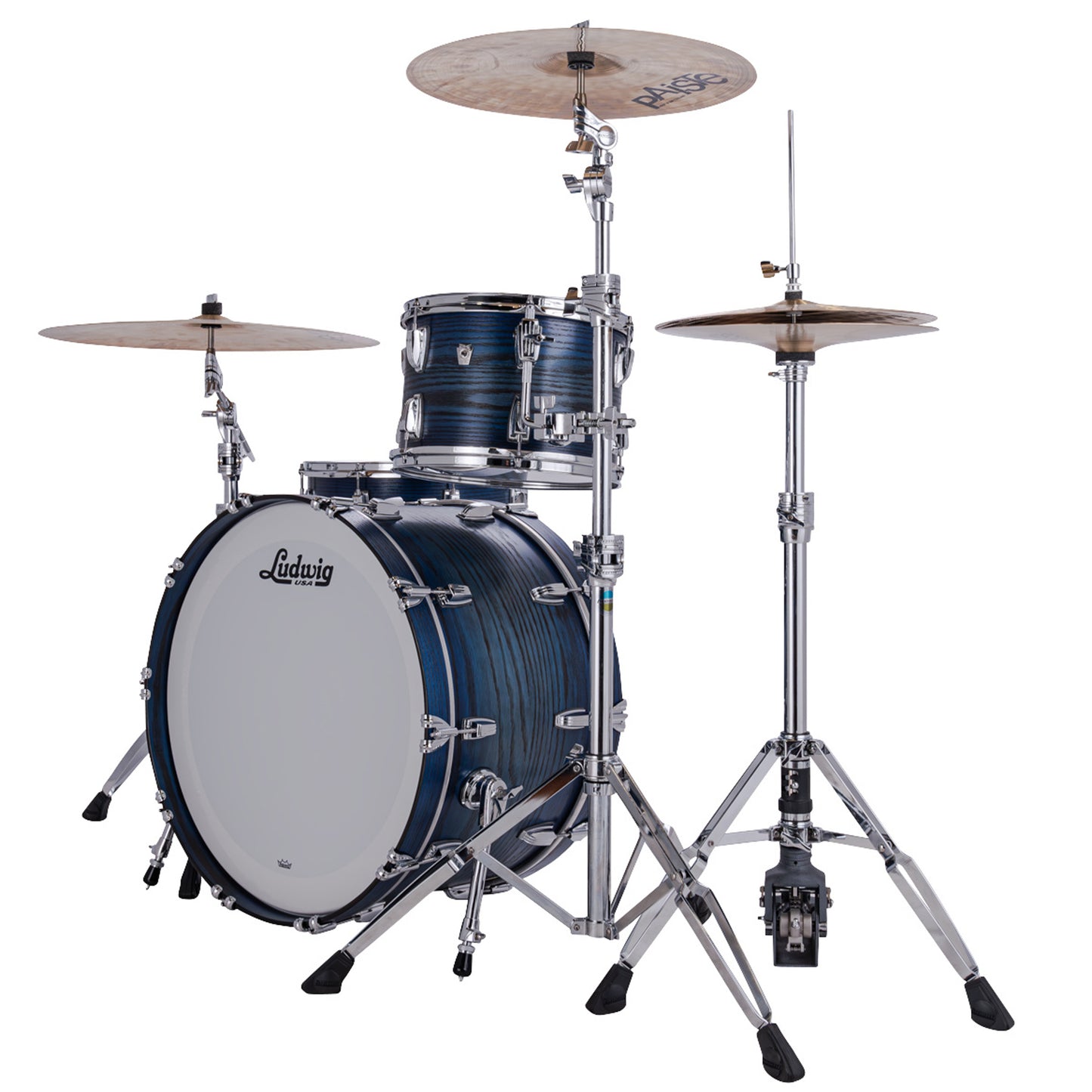 Ludwig Classic Oak Pro Beat 3-piece Acoustic Drum Set Shell Pack Blue Burst