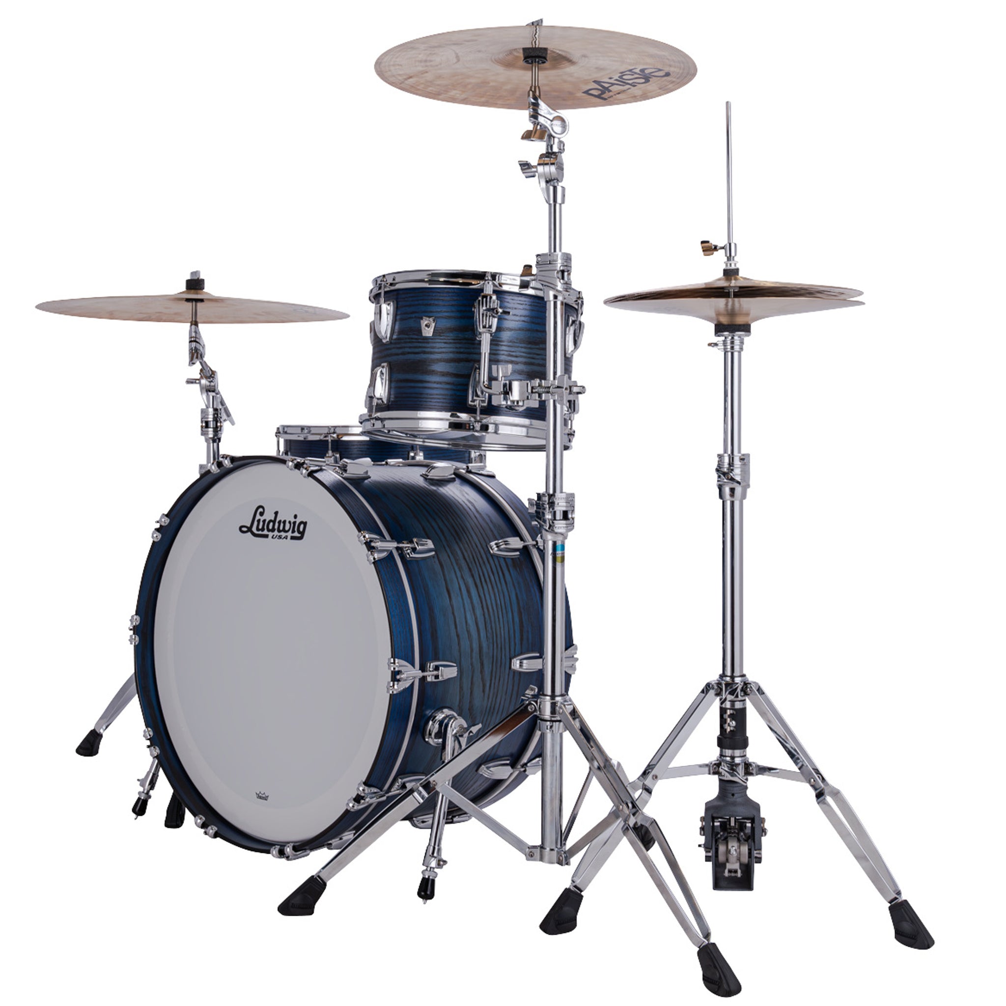 Ludwig Classic Oak Pro Beat 3-piece Acoustic Drum Set Shell Pack Blue Burst