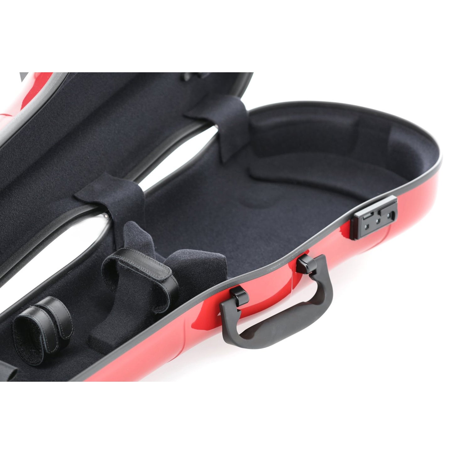 GEWA Violin Case, Air 1.7, Shaped, 4/4, Red/Black, High Gloss, w/Subway Handle