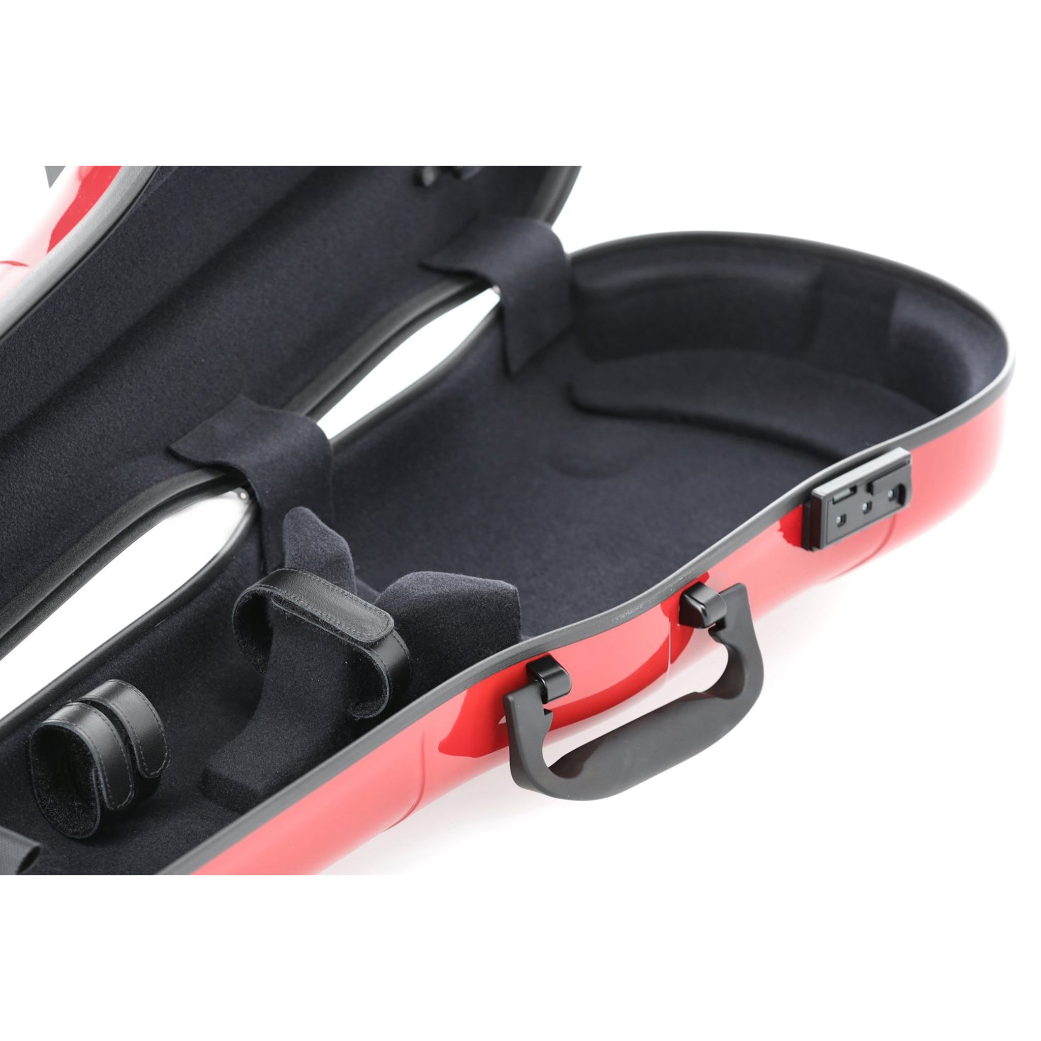 GEWA Violin Case, Air 1.7, Shaped, 4/4, Red/Black, High Gloss, w/Subway Handle