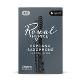 Royal Hemke Organic Soprano Saxophone Reeds, Strength 4.0, 10-pack