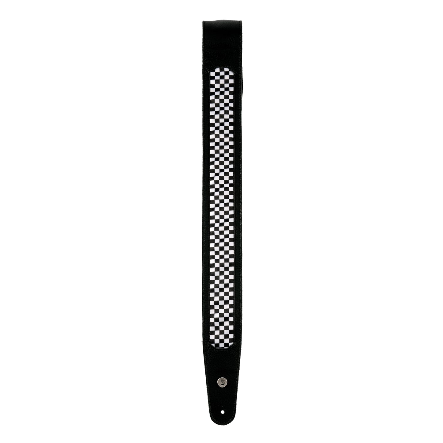 D'Addario Hybrid Leather Guitar Strap, Checkered