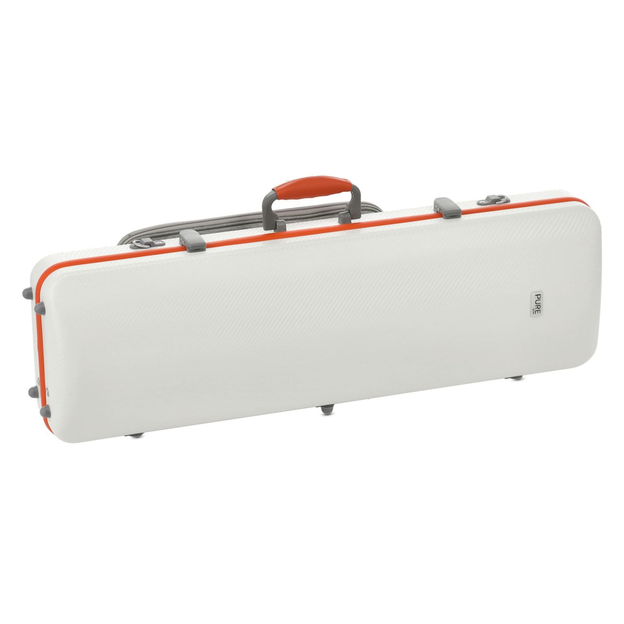 PURE by GEWA Violin Case, Polycarbonate Fun, Oblong, White/Black w/Subway Handle