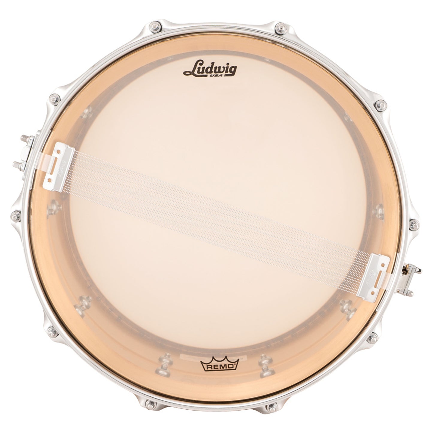 Ludwig LB508 Bronze Phonic 8x14 Smooth Polished Shell, Imperial Lugs Snare Drum