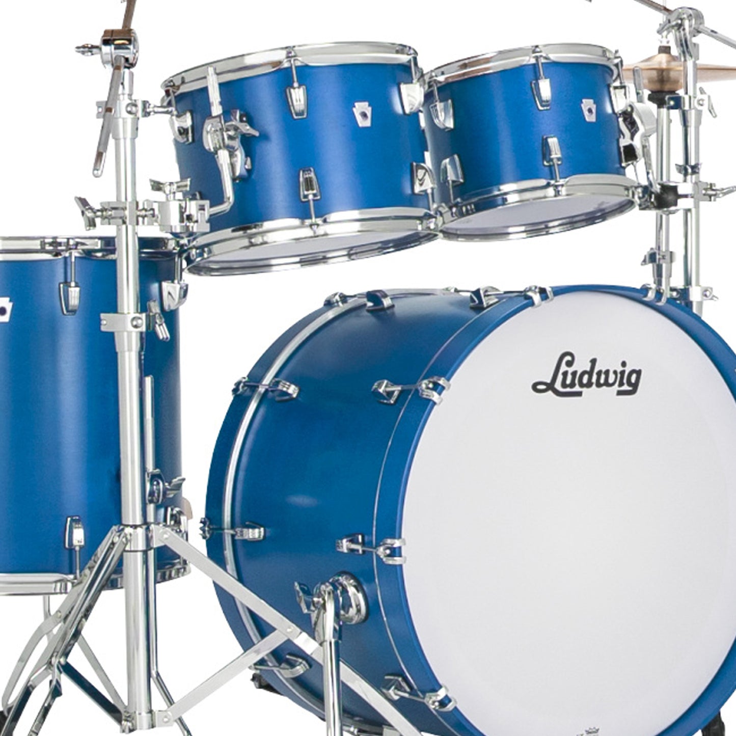Ludwig NeuSonic MOD2 4-piece Acoustic Drum Set Shell Pack Satin Royal Blue