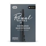 Royal Hemke Organic Soprano Saxophone Reeds, Strength 2.0, 10-pack