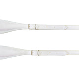 D'Luca MX3 Leather Accordion Straps White/White