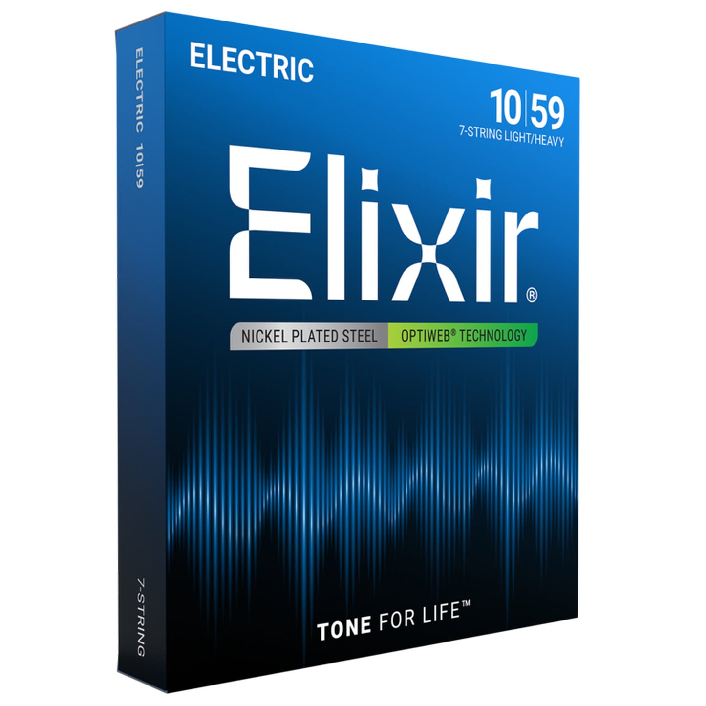 Elixir 7-String Electric Guitar Strings, OPTIWEB, Light/Heavy (.010-.059)