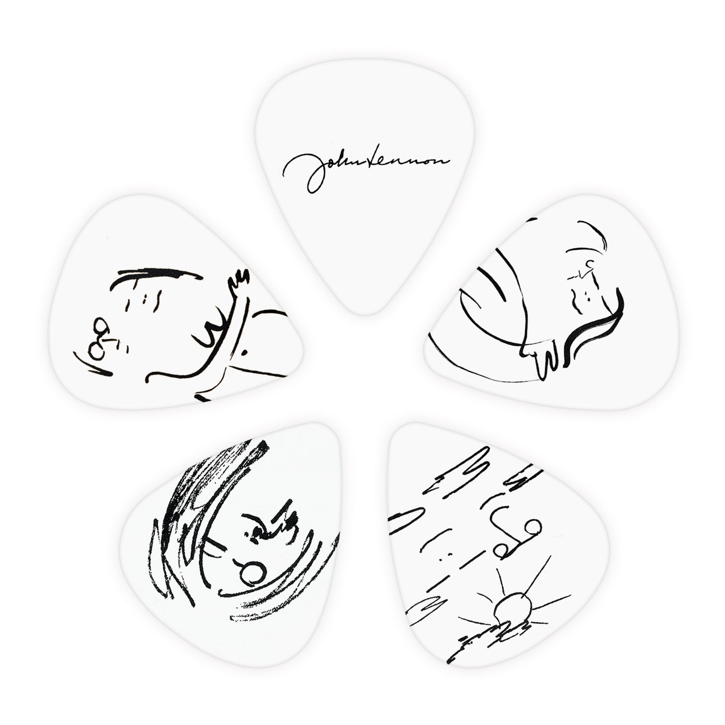 D'Addario John Lennon Art Series Picks - John & Yoko