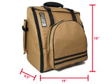 D'Luca Pro Series Accordion Gig Bag for 12 Bass Accordions, 1,2 and 3 Row Buttons, Panther, Corona, Brown