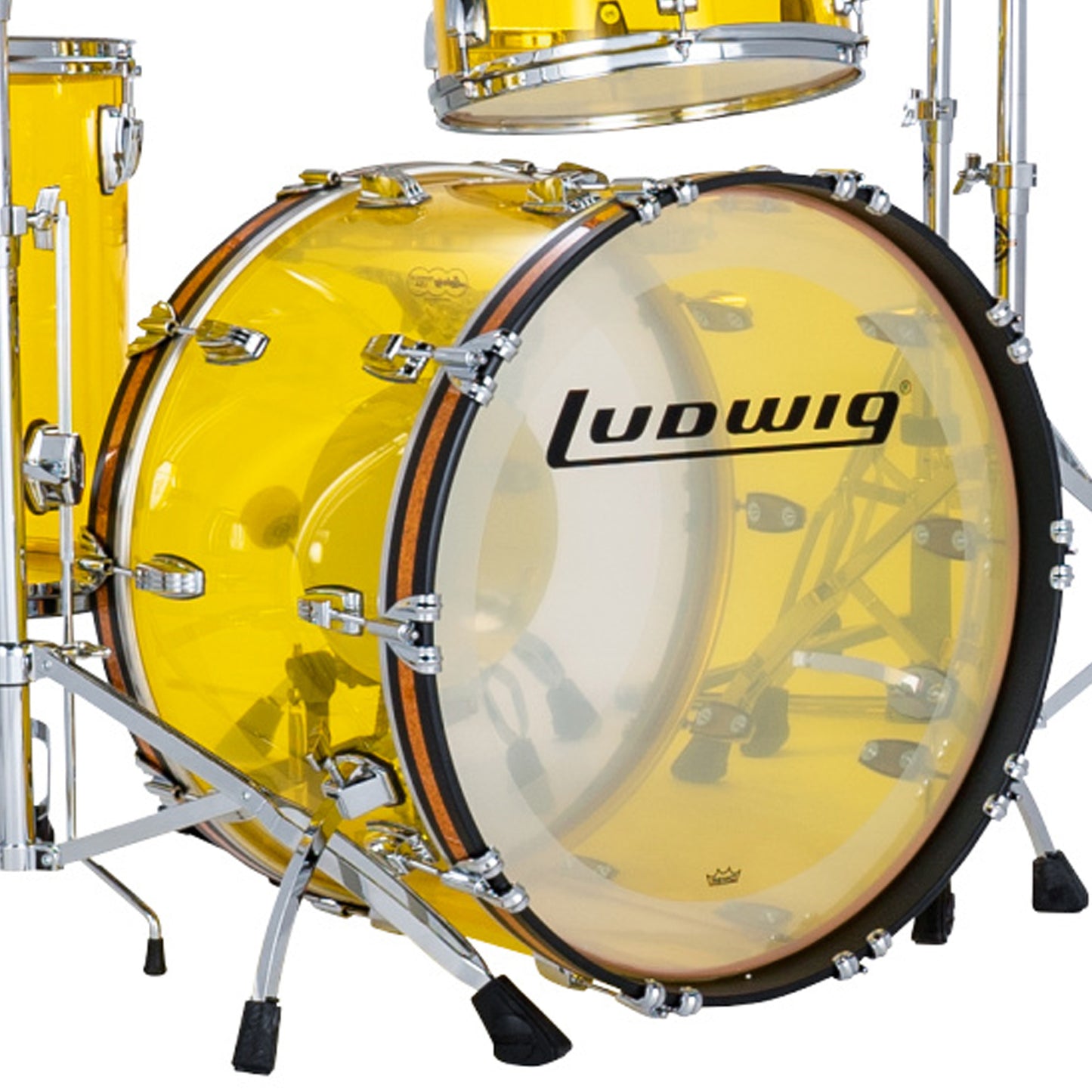 Ludwig Vistalite Fab 3-piece Acoustic Drum Set Shell Pack Yellow