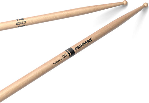 Promark Finesse 5A Long Maple Drumstick, Small Round Wood Tip
