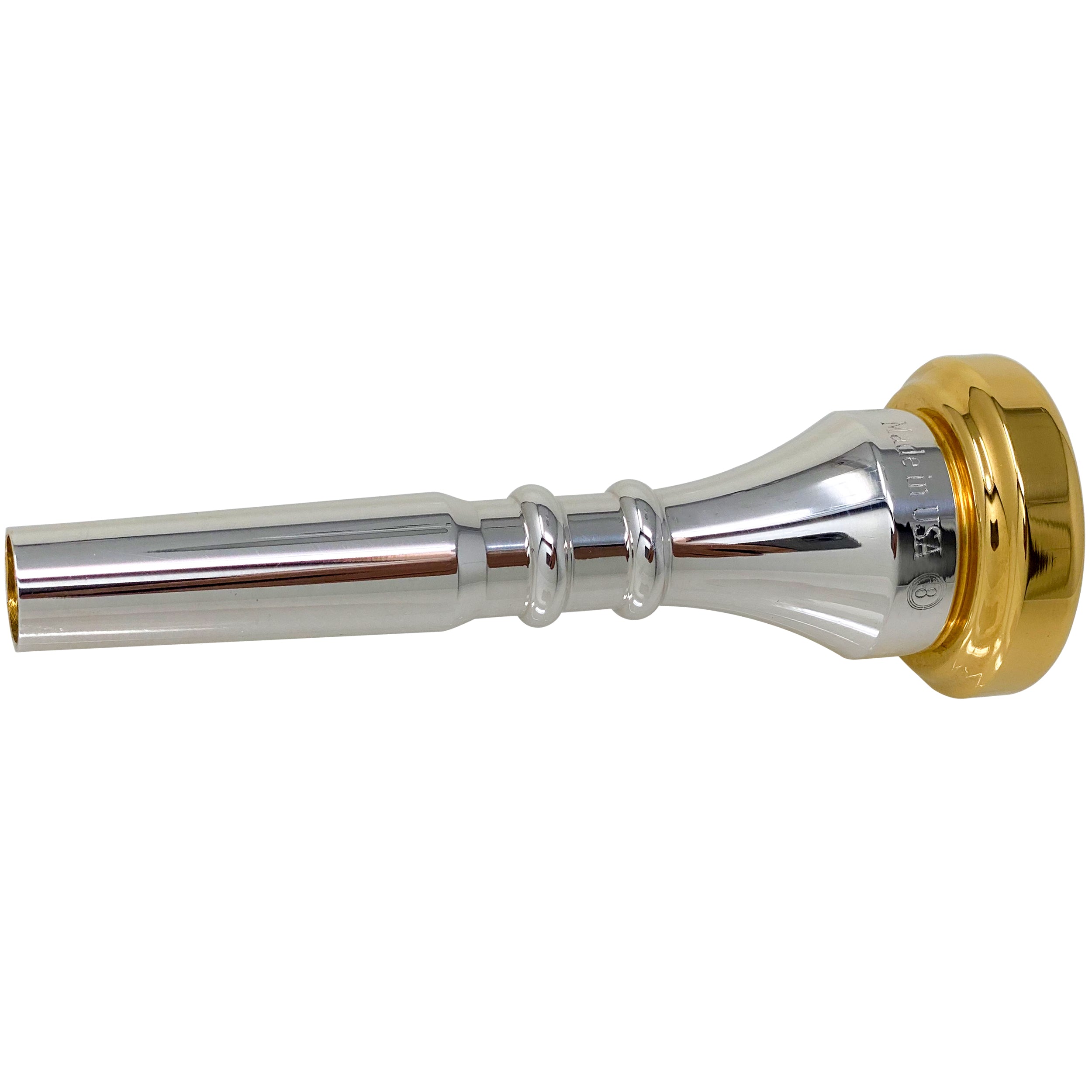 Garibaldi KF7W Silver Plated Single Cup Gold-Plated Rim Trumpet Moutpiece GAR-KF7W